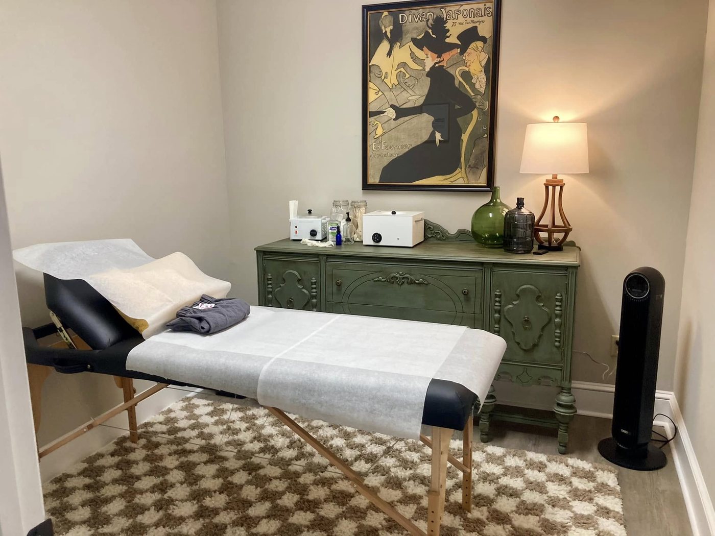 Mara's private waxing room at Belovese Med Spa